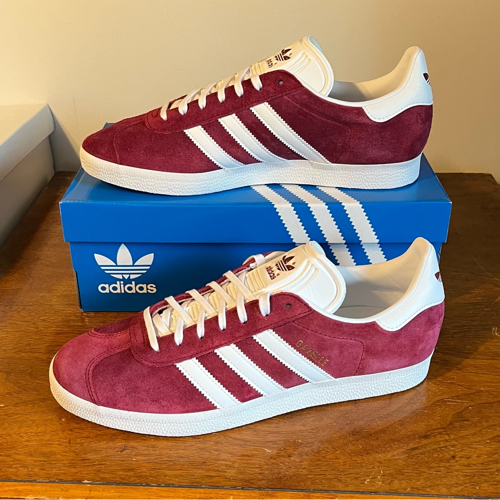 ★[ADIDAS]★Adidas Gazelle Aluminium Collegiate Burgundy★ adidas-gazelle-aluminium-